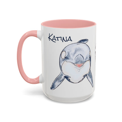 Katina Orca Whale Accent Coffee Mug (11, 15oz)