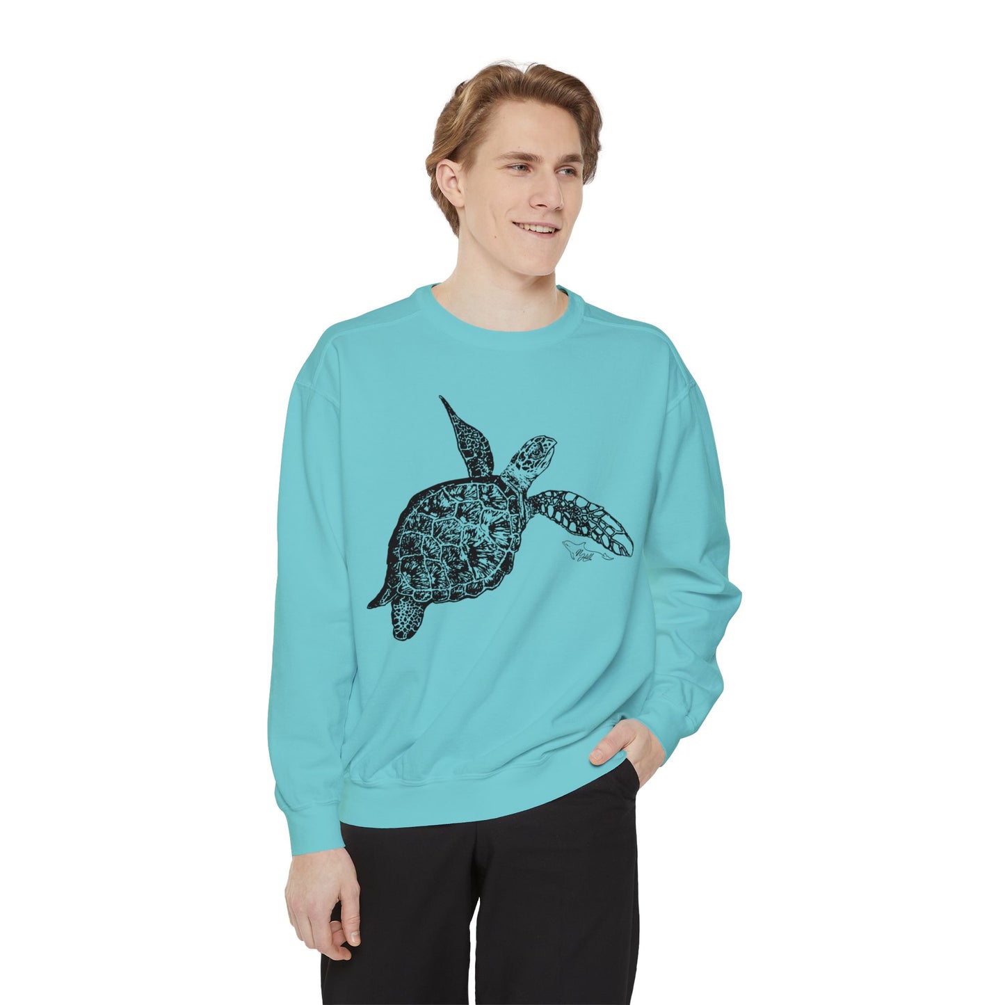 Sea Turtle Unisex Garment-Dyed Sweatshirt