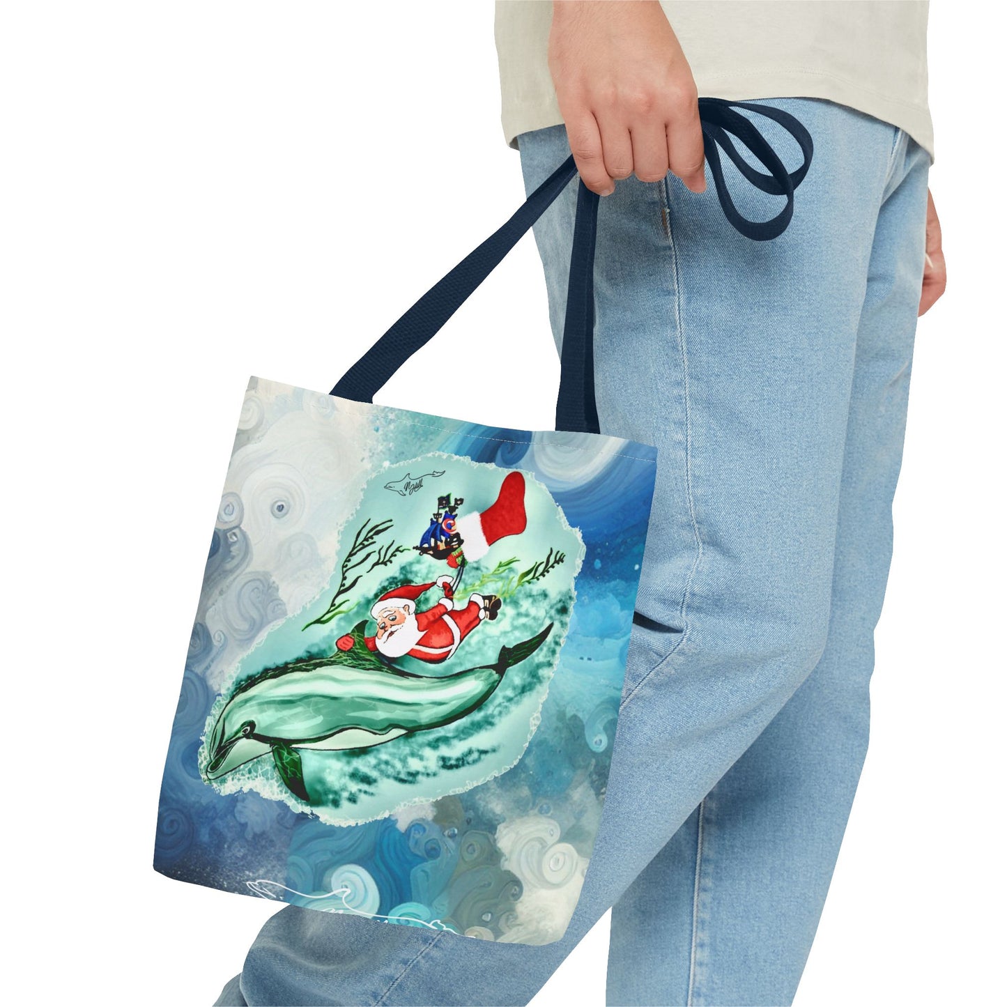 Deep Dive Delivery Santa Clause Tote Bag (AOP)