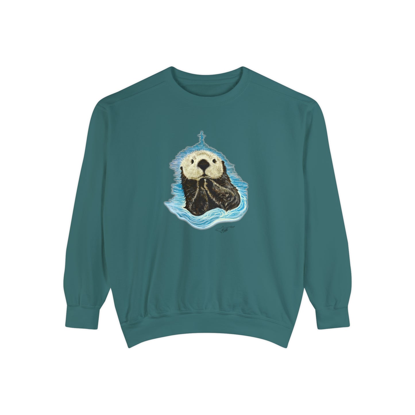 Sea Otter Colored Unisex Garment-Dyed Sweatshirt