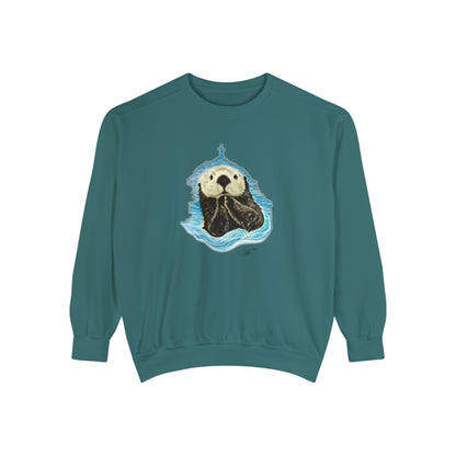 Sea Otter Colored Unisex Garment-Dyed Sweatshirt