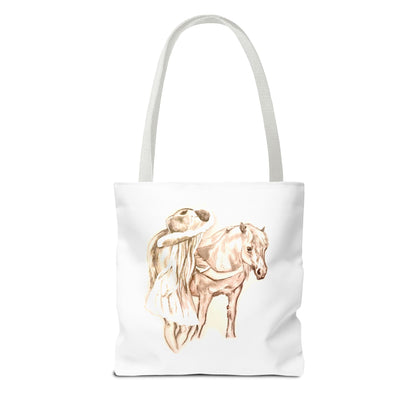 Little Girl and Pony Tote Bag (AOP)