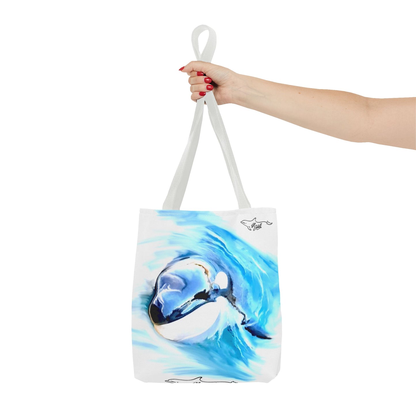 Curious Orca Tote Bag (AOP)