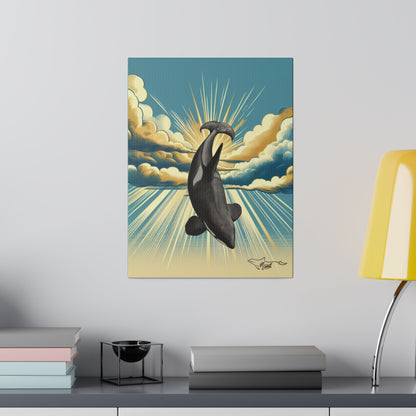 Orca Sky Matte Canvas 12" x 16", Stretched, 0.75"