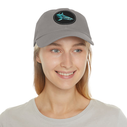 Mako Shark Hat with Leather Patch (Round)