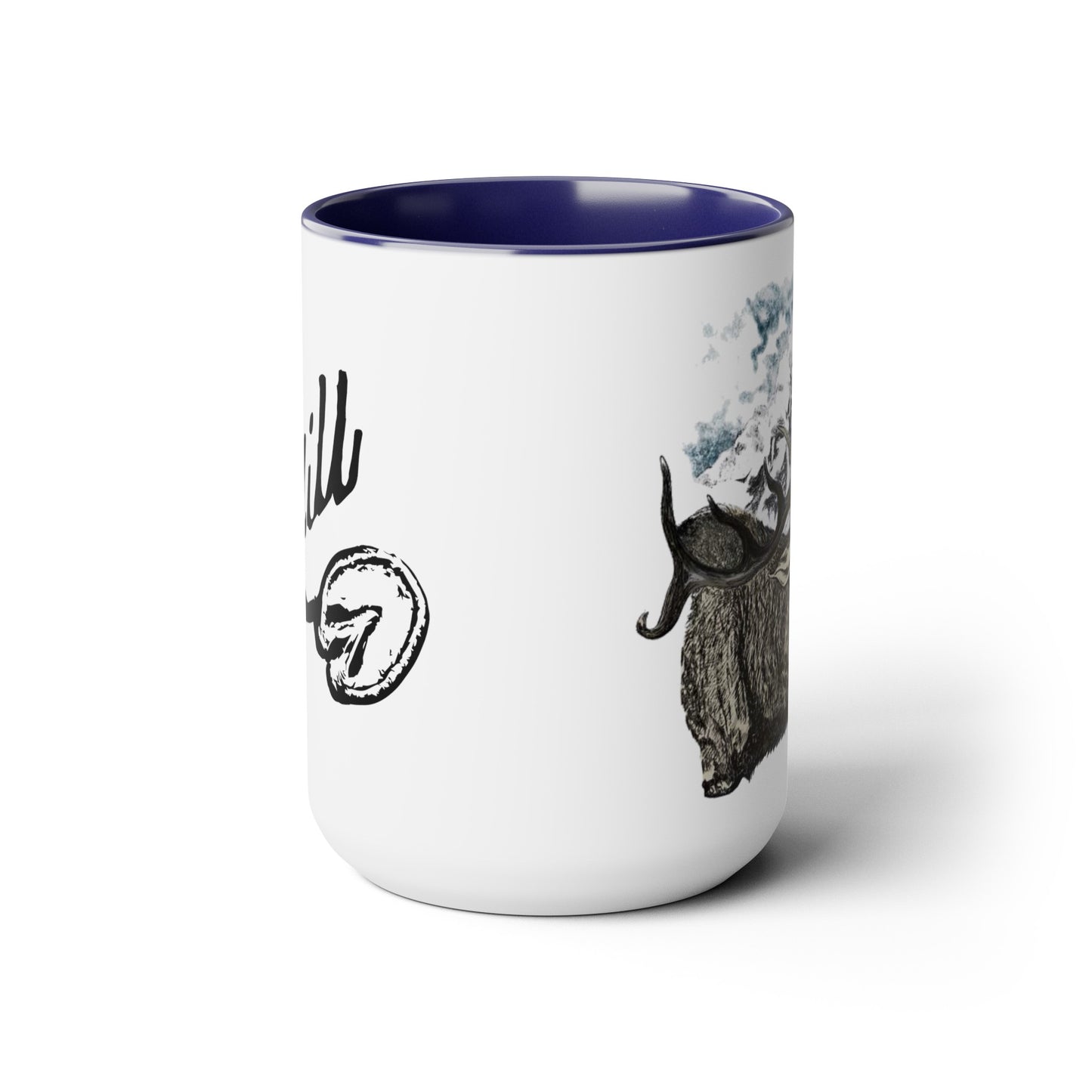 Elk Bugle Two-Tone Coffee Mugs, 15oz