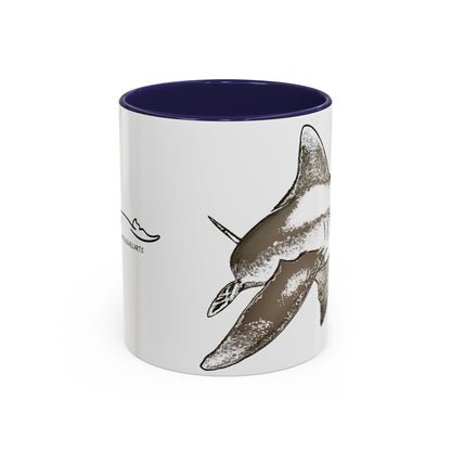 Oceanic Whitetip Shark Accent Coffee Mug, 11oz