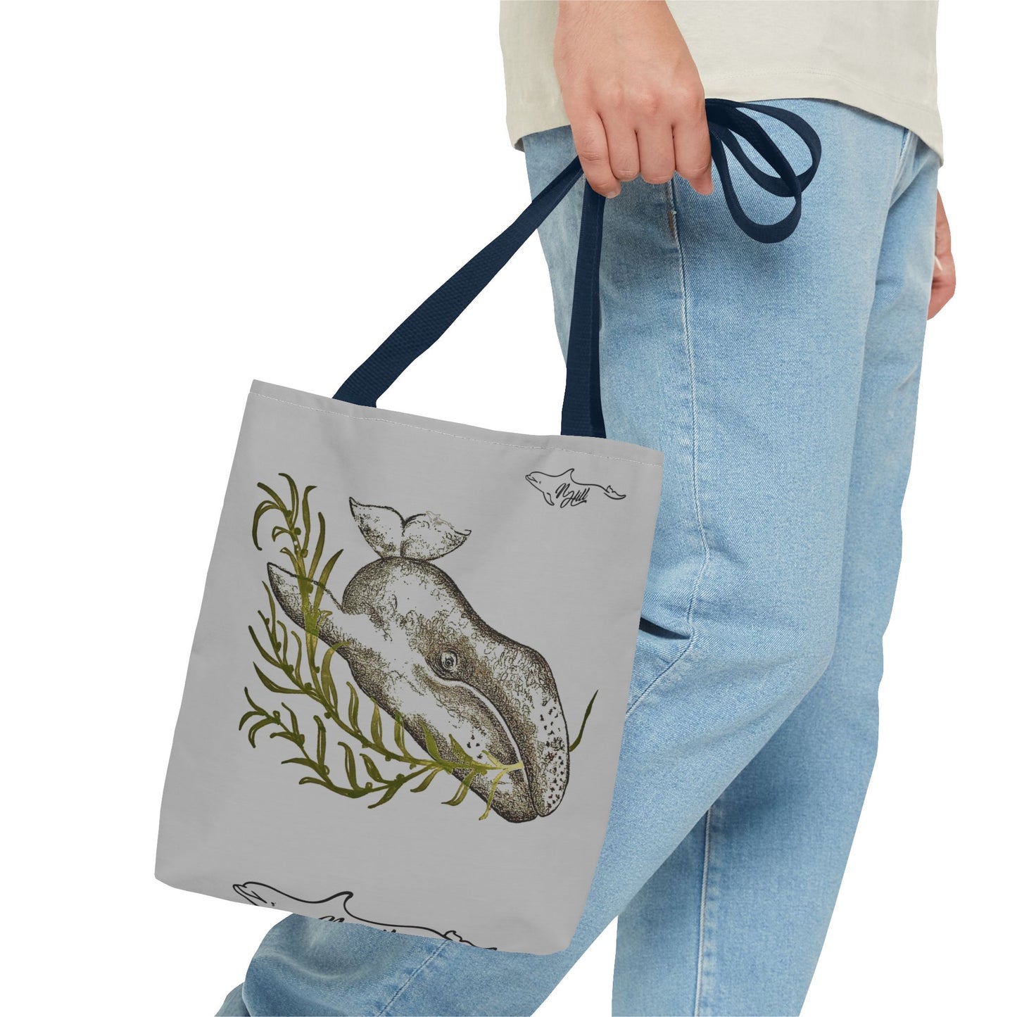 Gray Whale Tote Bag (AOP)