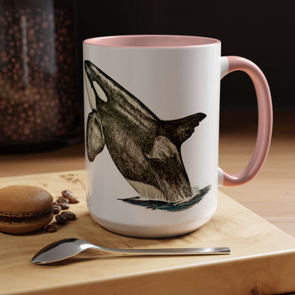 Chainsaw Orca Accent Coffee Mug (11, 15oz)