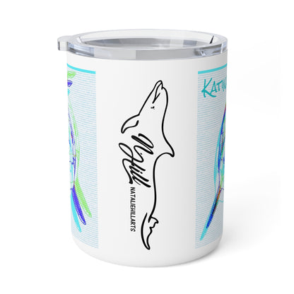 Katina Orca Whale Gestural Insulated Coffee Mug, 10oz