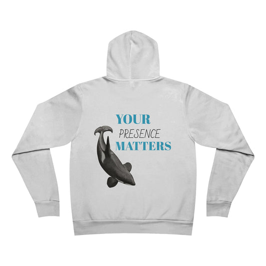 Orca Presence Unisex Sponge Fleece Pullover Hoodie
