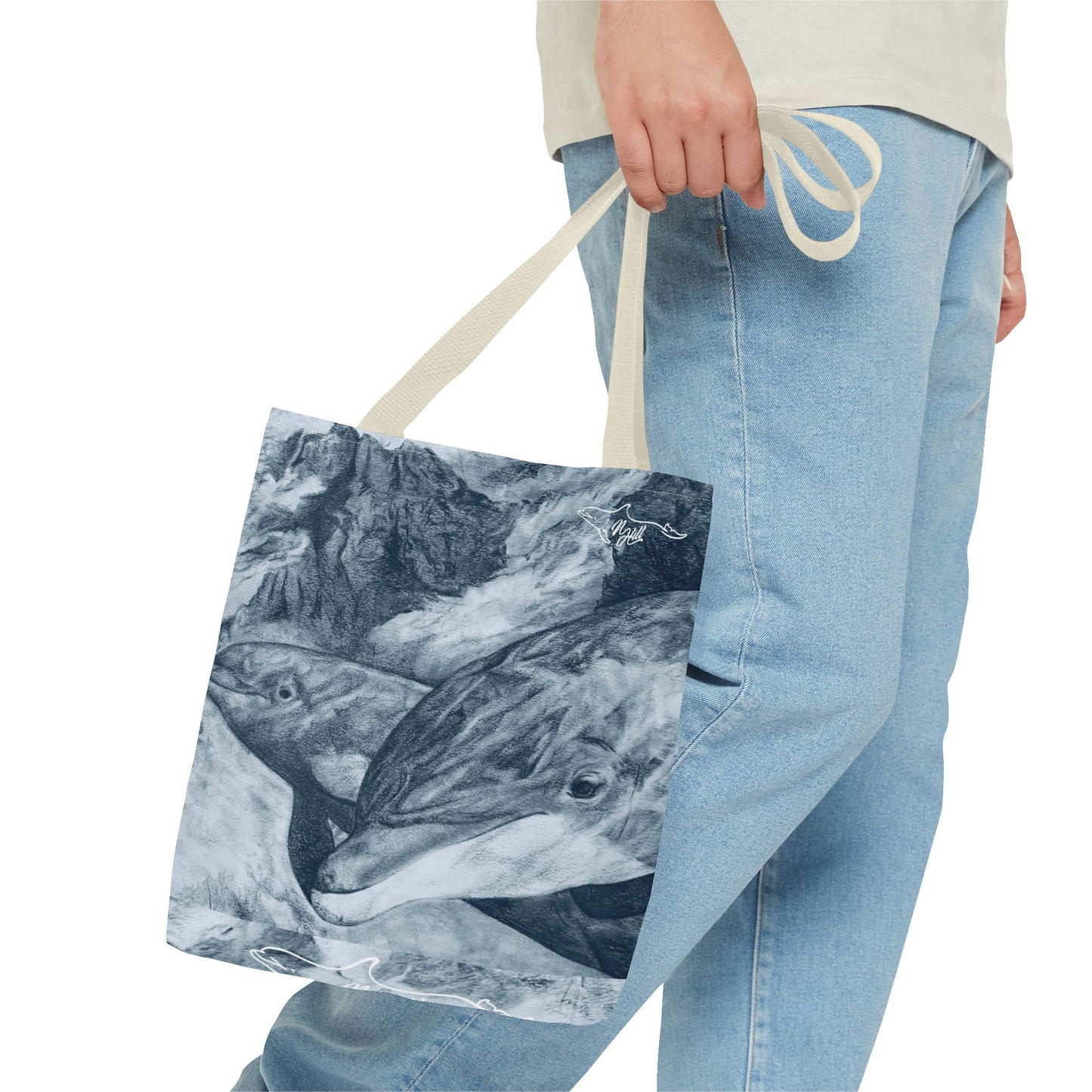 Dolphin Summit Tote Bag (AOP)