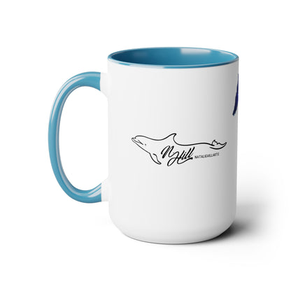 Pilot Whale Two-Tone Coffee Mugs, 15oz