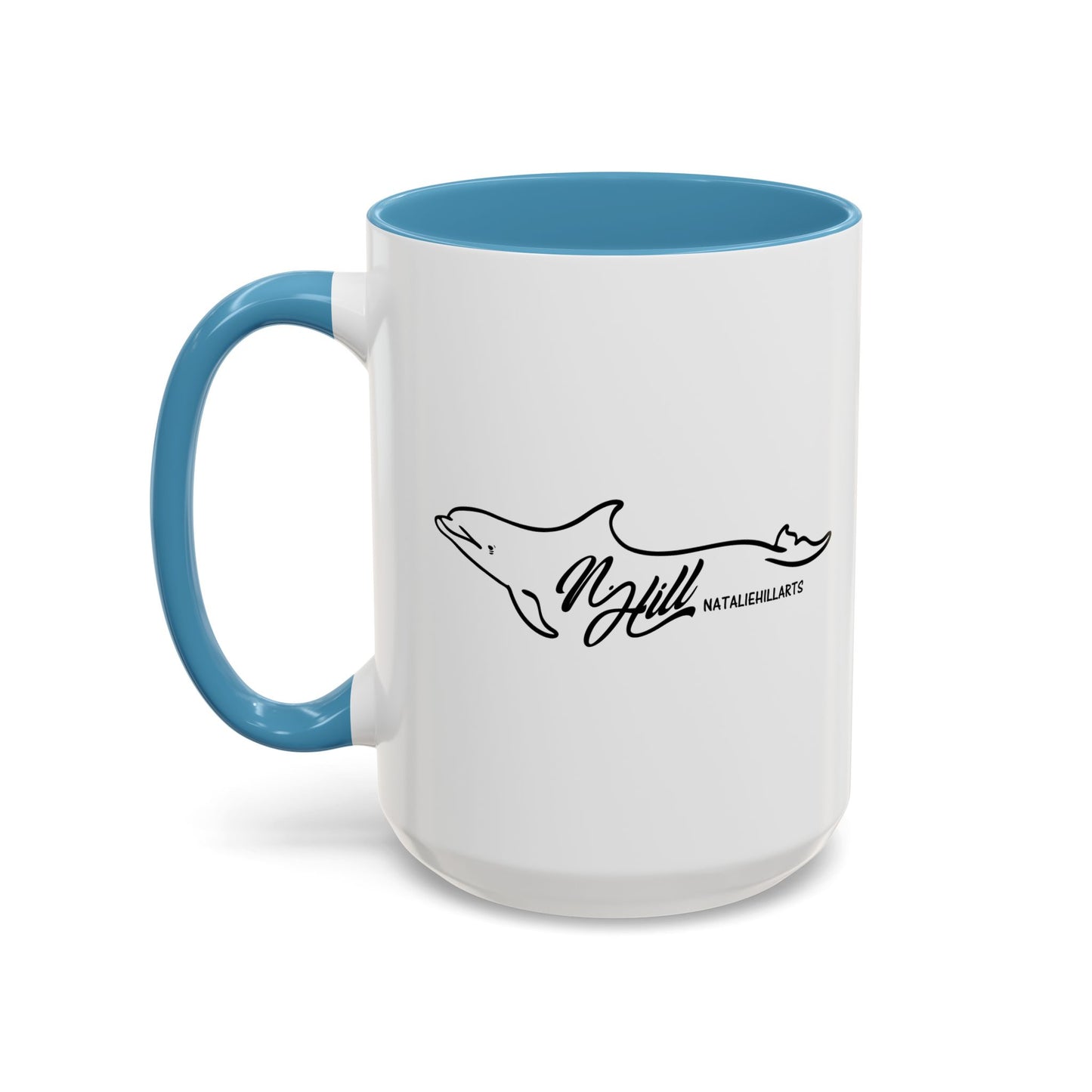 Pacific White Sided Dolphin Elelo Accent Coffee Mug 15oz