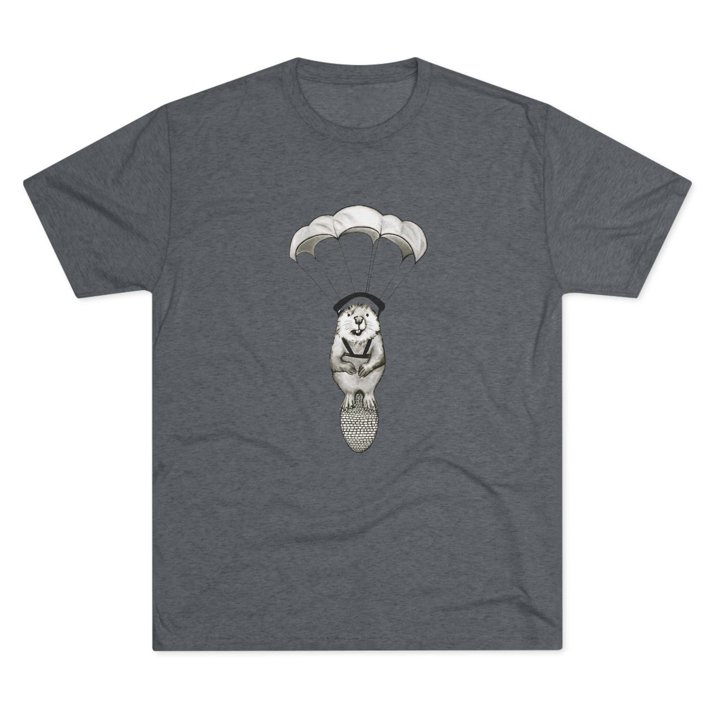 Geronimo Parachuting Idaho Beaver Unisex Tri-Blend Crew Tee