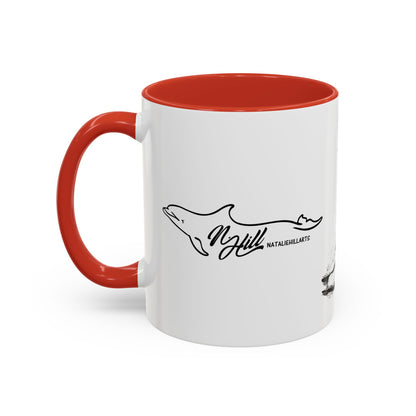 Beluga Whale Accent Coffee Mug, 11oz