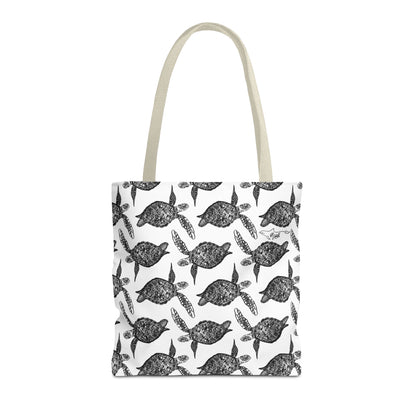 Sea Turtle Tote Bag White(AOP)