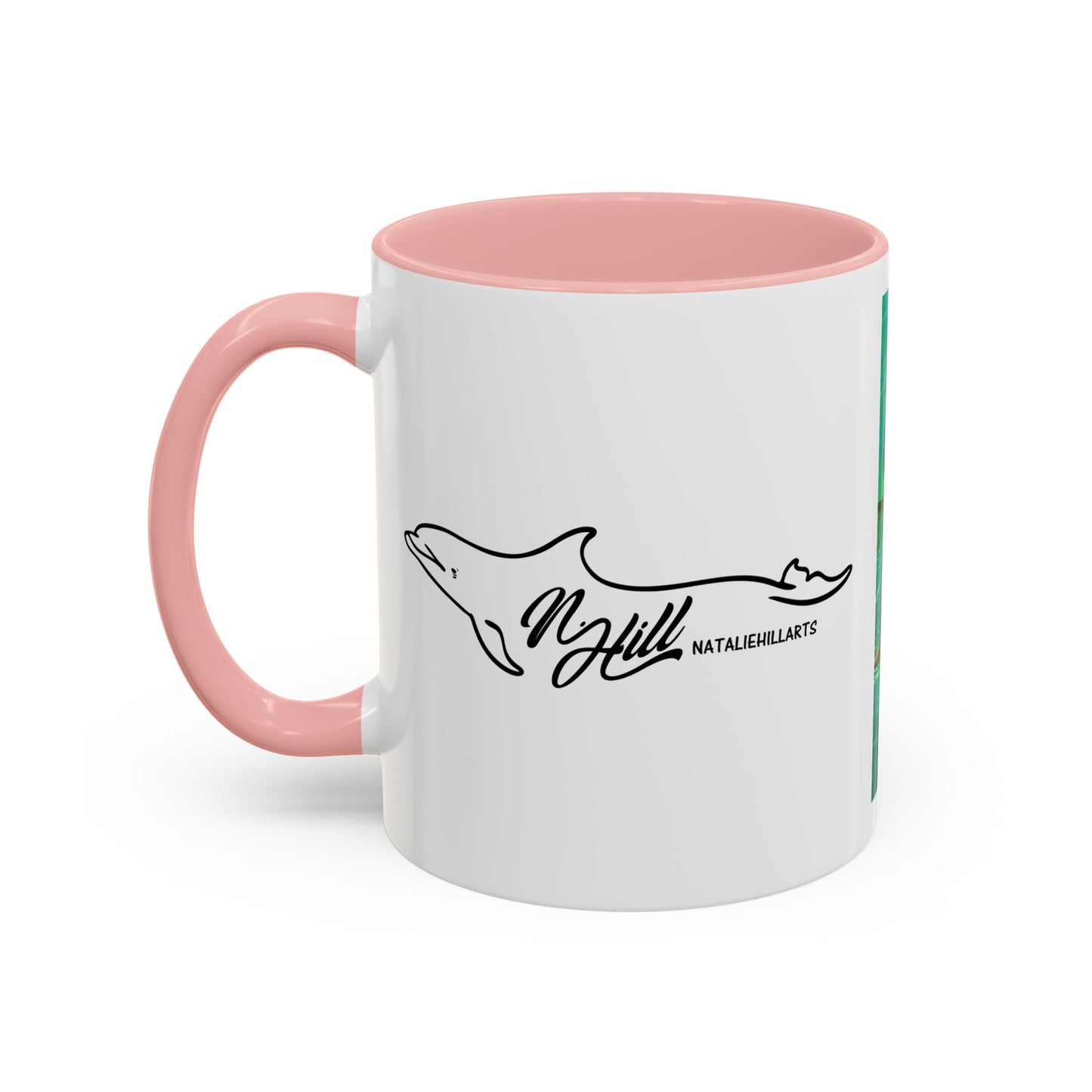 Otter and Dragonfly Accent Coffee Mug, 11oz