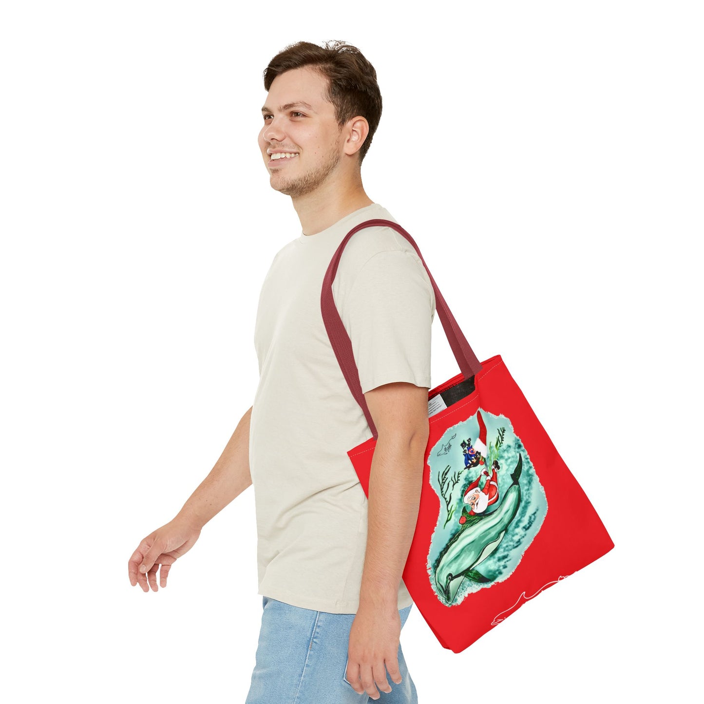 Deep Dive Delivery Santa Clause Tote Bag (AOP)