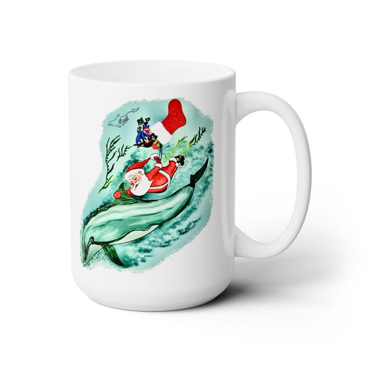 Sea-bound Santa Ceramic Mug 15oz