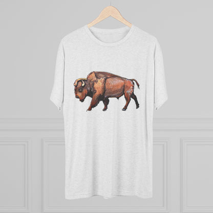Bison Unisex Tri-Blend Crew Tee