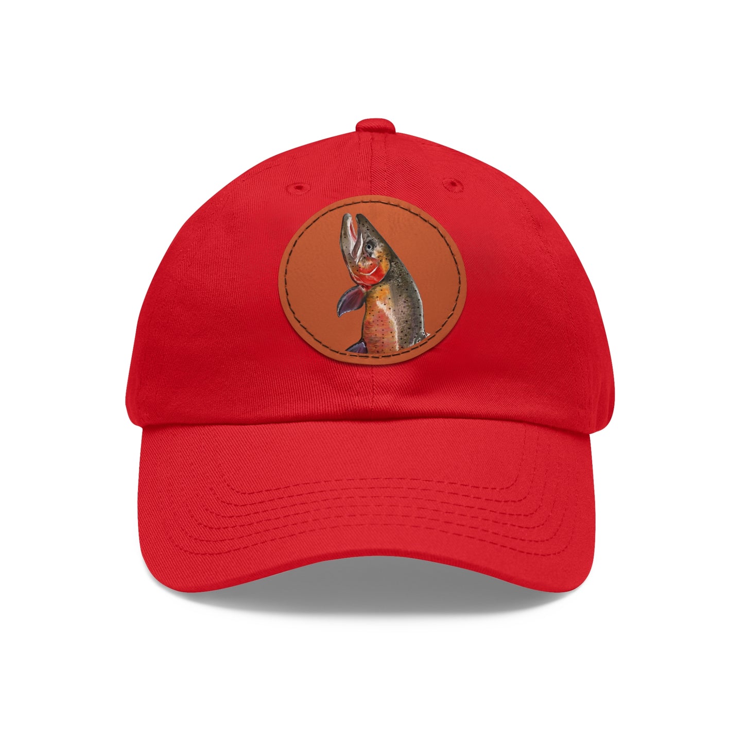 Cutthroat Trout Hat with Leather Patch (Round)