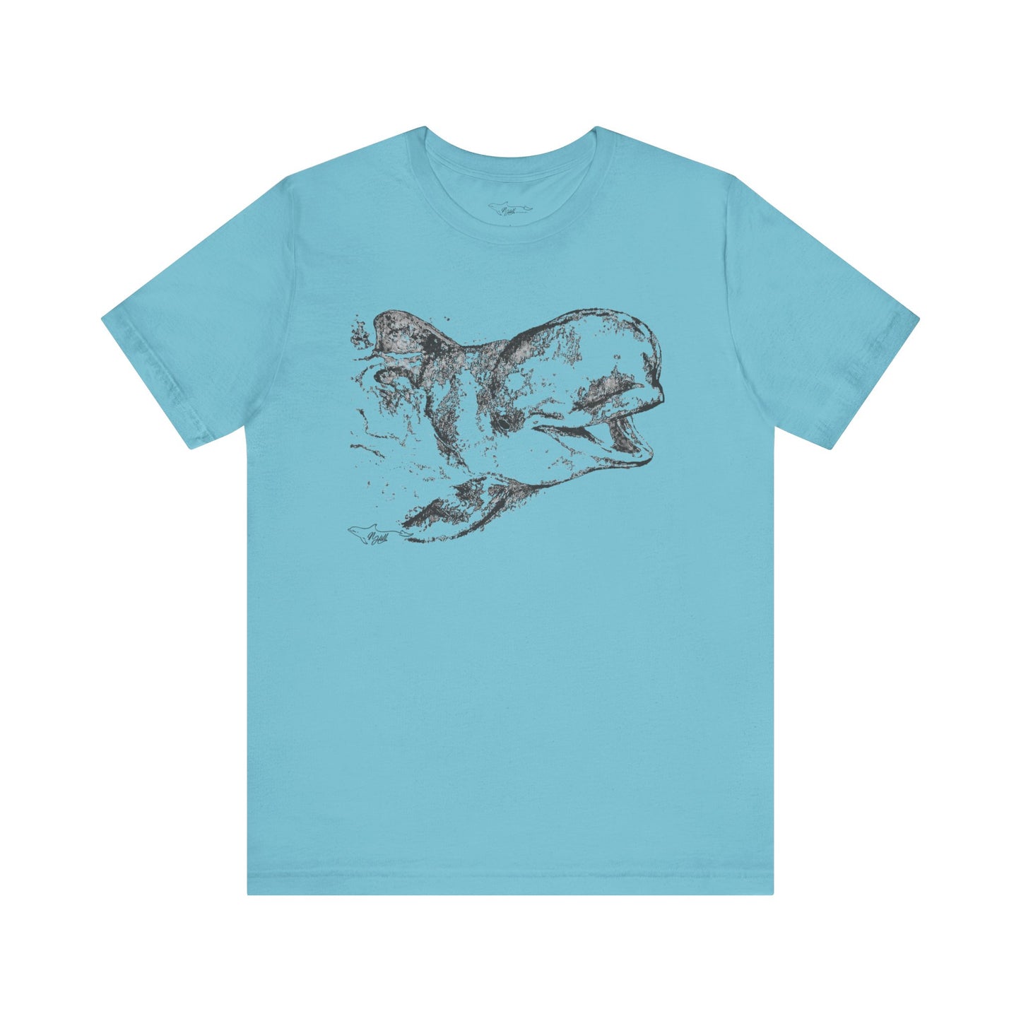 Bubbles Pilot Whale Unisex Jersey Short Sleeve Tee