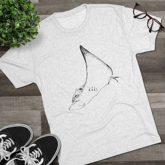 Cownose Ray Sting Ray Unisex Tri-Blend Crew Tee