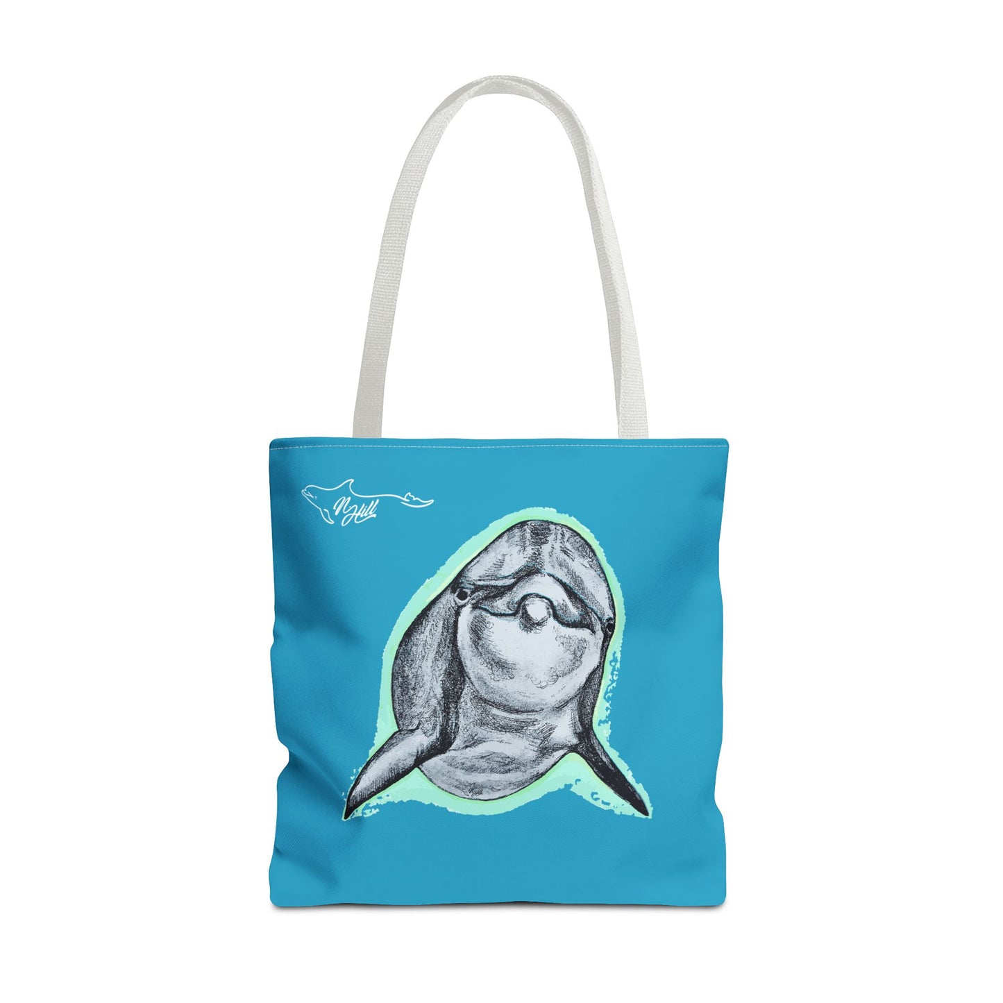 Curious Dolphin Tote Bag (AOP)