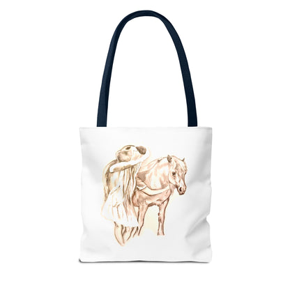 Little Girl and Pony Tote Bag (AOP)