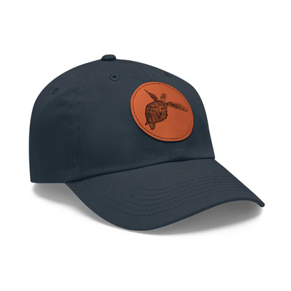 Sea Turtle Hat with Leather Patch (Round)