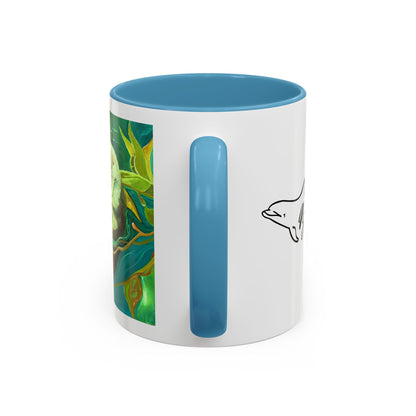 Otter and Dragonfly Accent Coffee Mug, 11oz