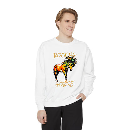 Rocking Horse Unisex Garment-Dyed Sweatshirt