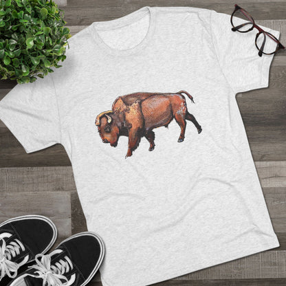 Bison Unisex Tri-Blend Crew Tee