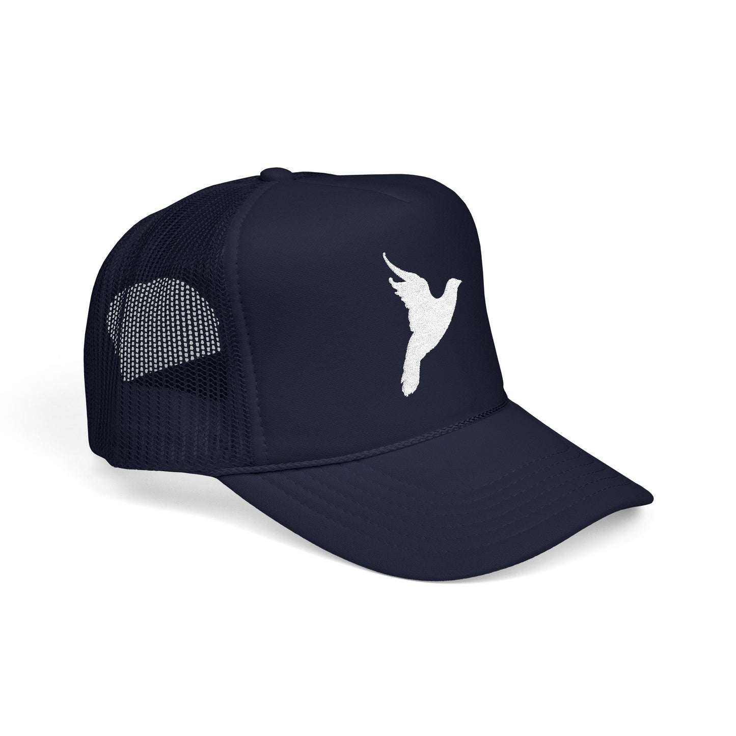 White Dove Foam Trucker Hat (Embroidery)