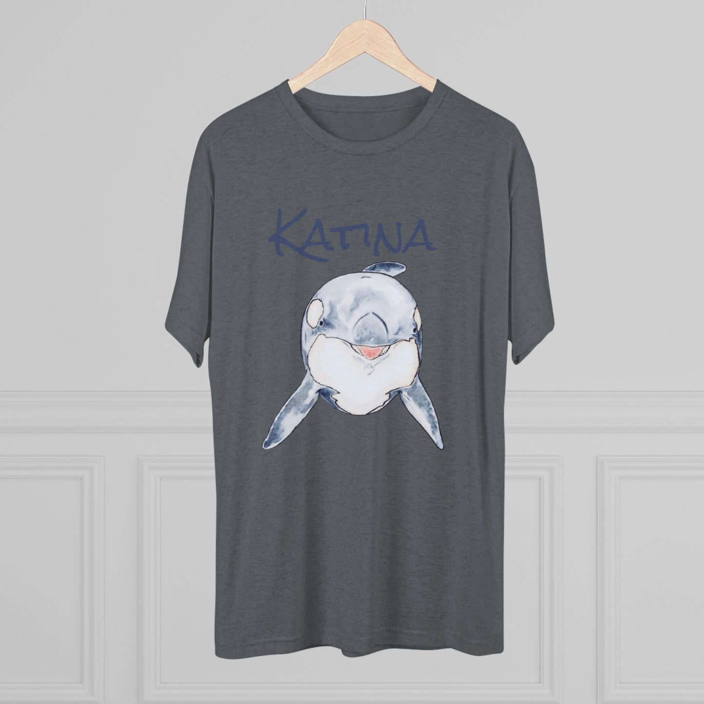 Katina Orca Whale Unisex Tri-Blend Graphic Crew Tee