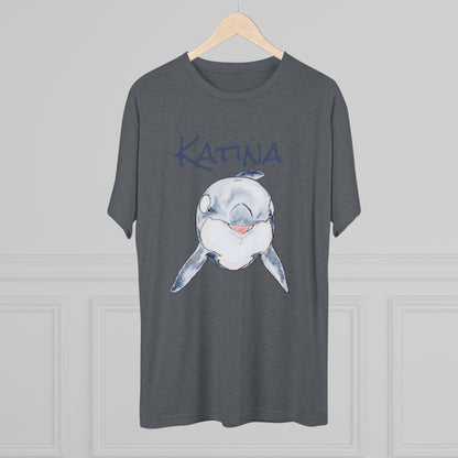 Katina Orca Whale Unisex Tri-Blend Graphic Crew Tee