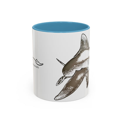 Oceanic Whitetip Shark Accent Coffee Mug, 11oz