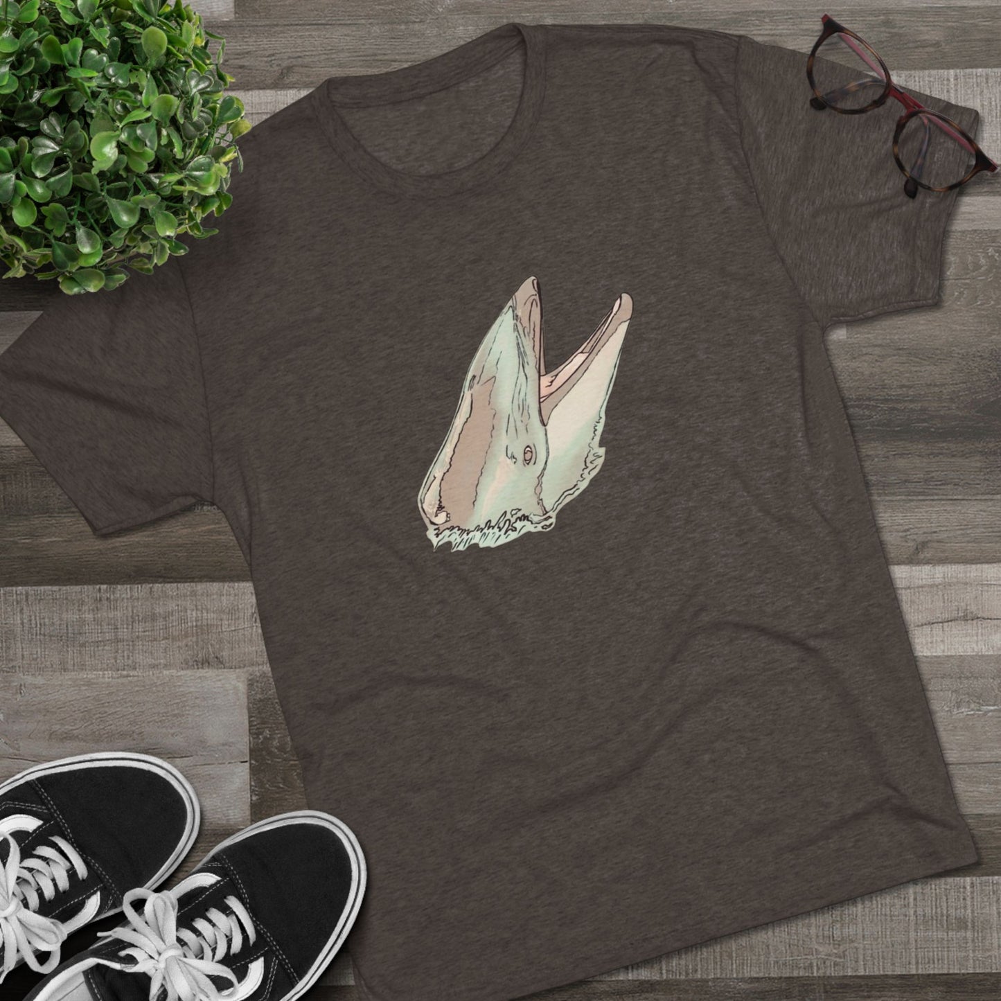 Pacific White Sided Dolphin Unisex Tri-Blend Crew Tee