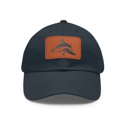 Mako Shark Hat with Leather Patch (Rectangle)