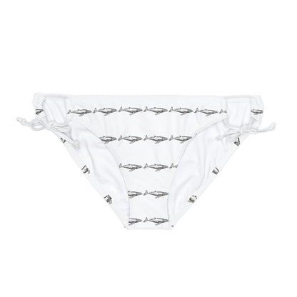 Humpback Whale Loop Tie Side Bikini Bottom (AOP)