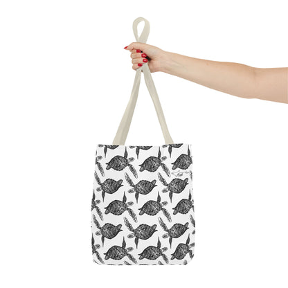 Sea Turtle Tote Bag White(AOP)