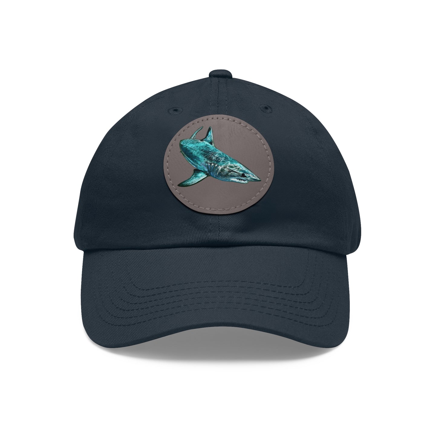 Mako Shark Hat with Leather Patch (Round)