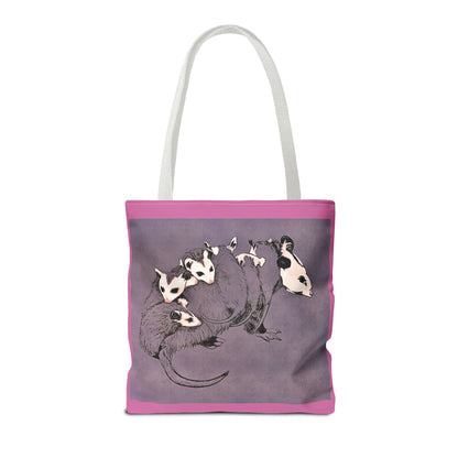 Pink Opossum Tote Bag (AOP)