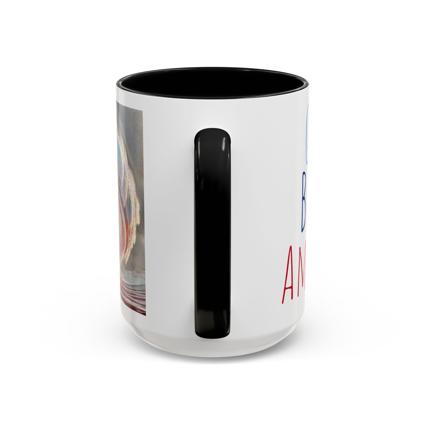 God Bless America Accent Coffee Mug 15oz