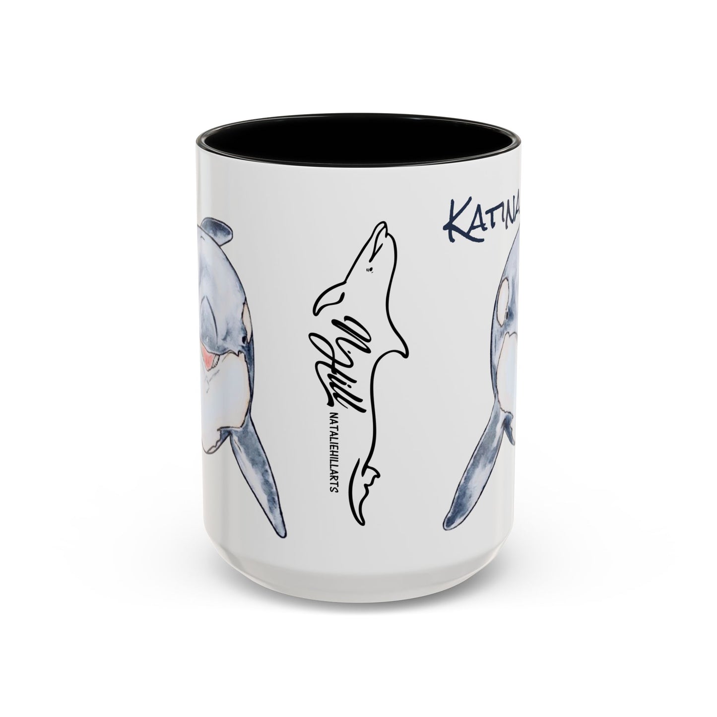 Katina Orca Whale Accent Coffee Mug (11, 15oz)