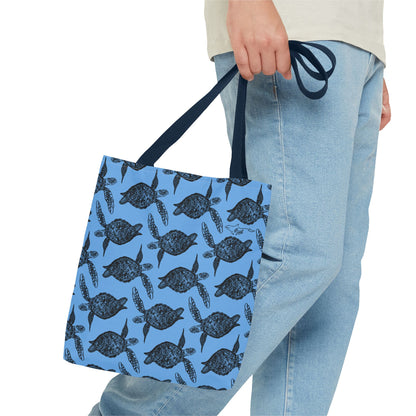 Sea Turtle Tote Bag Blue (AOP)