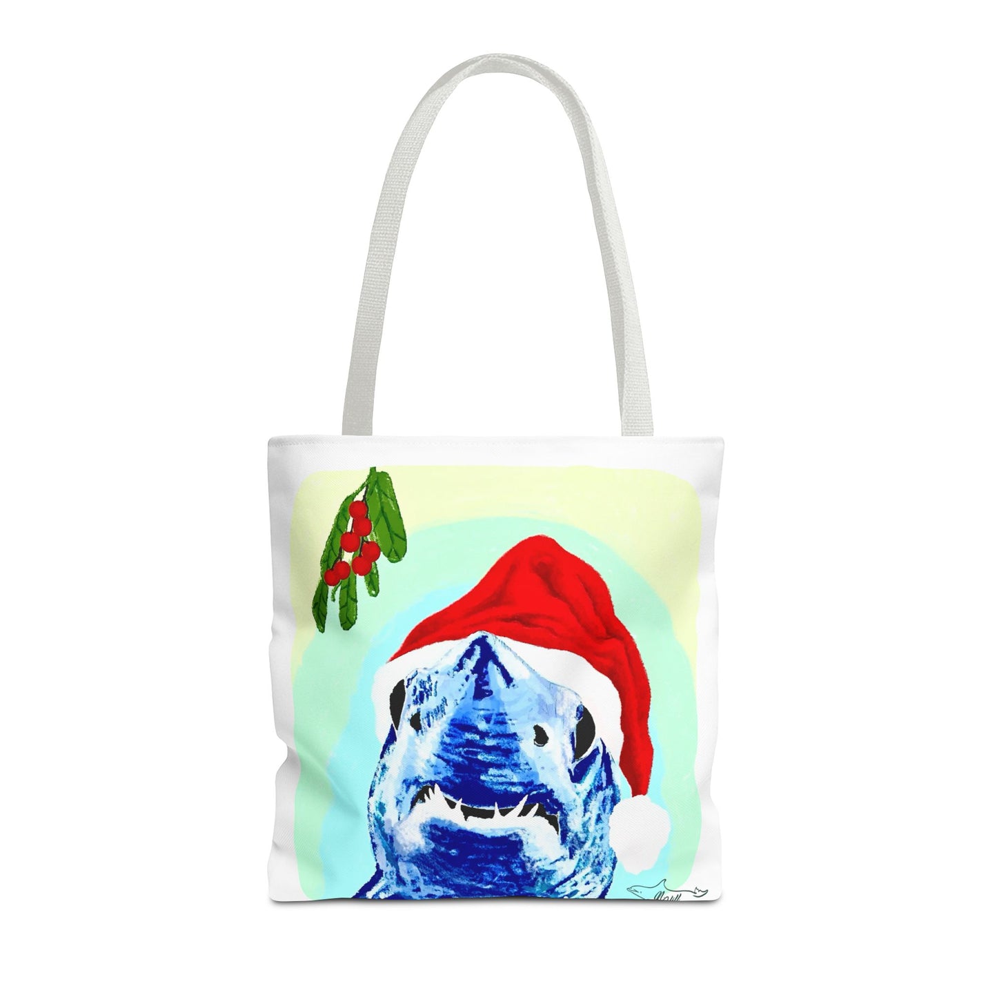 Mistletoe Mako Shark Tote Bag (AOP)