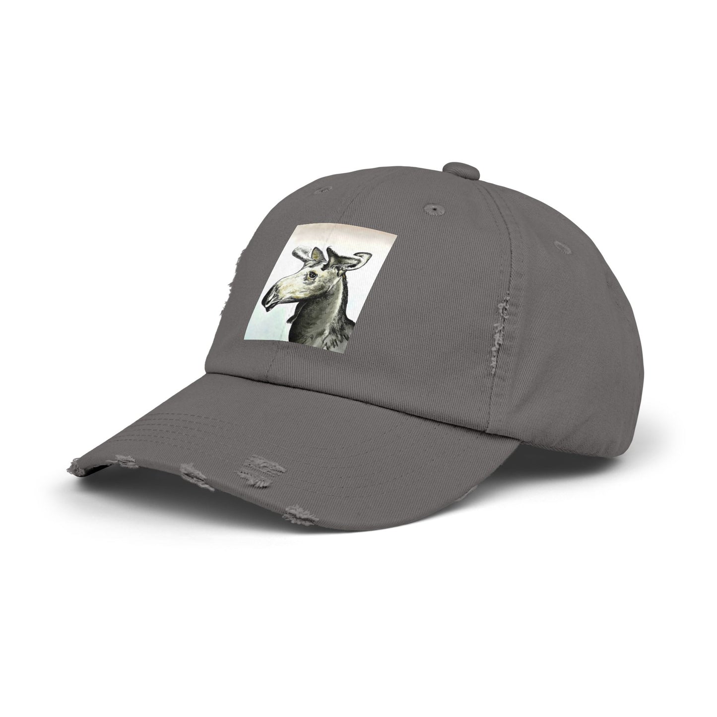 Moose Unisex Distressed Cap