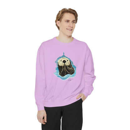 Sea Otter Colored Unisex Garment-Dyed Sweatshirt